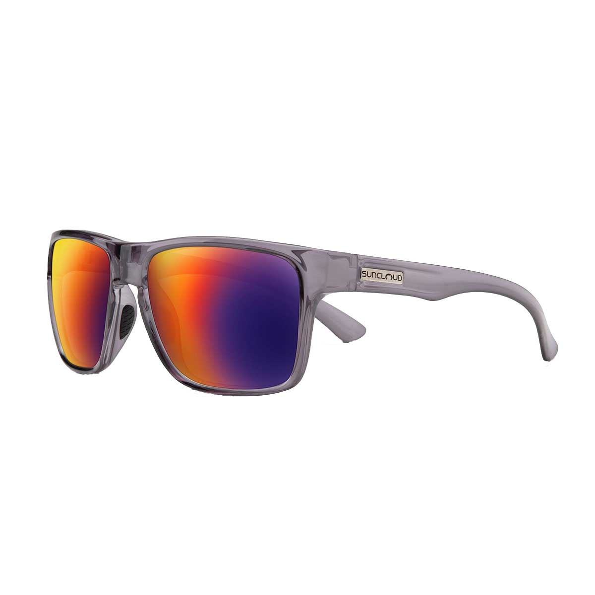 Suncloud Rambler Sunglasses Polarized in Transparent Grey with Plasma Mirror